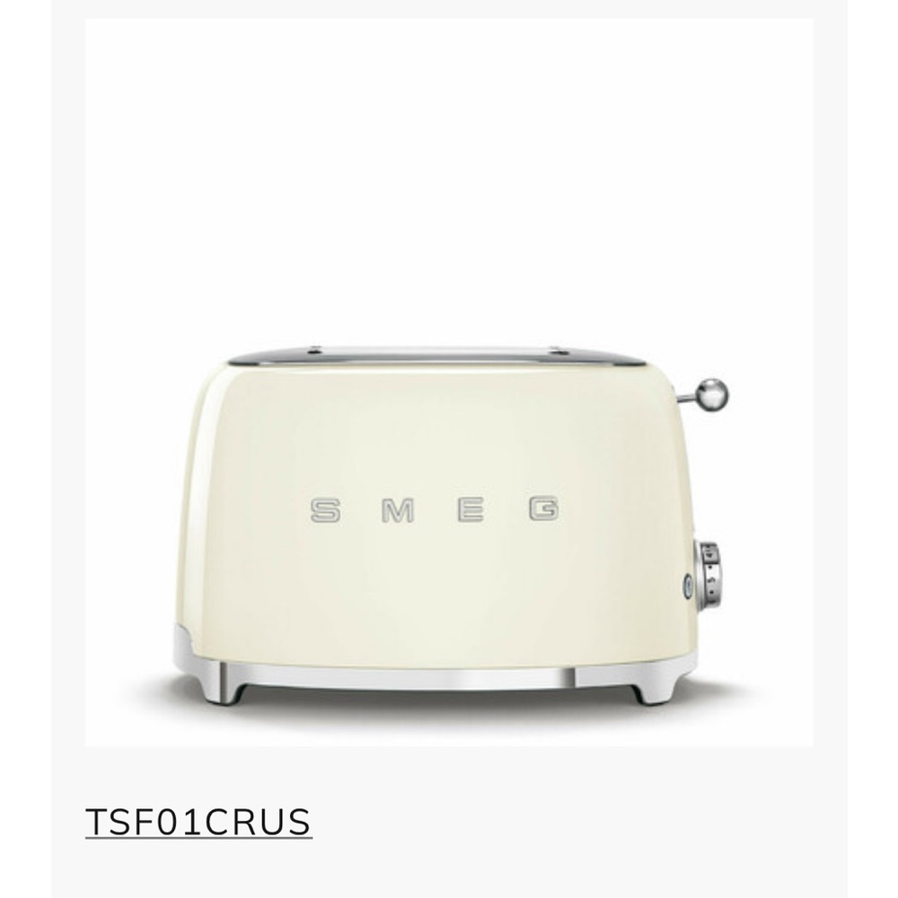 SMEG 2 slice toaster, cream